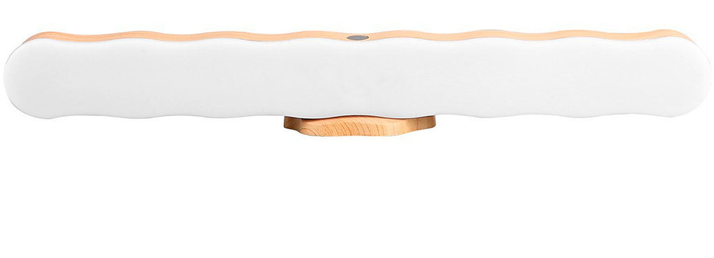 Witte LED spiegellamp op een effen achtergrond